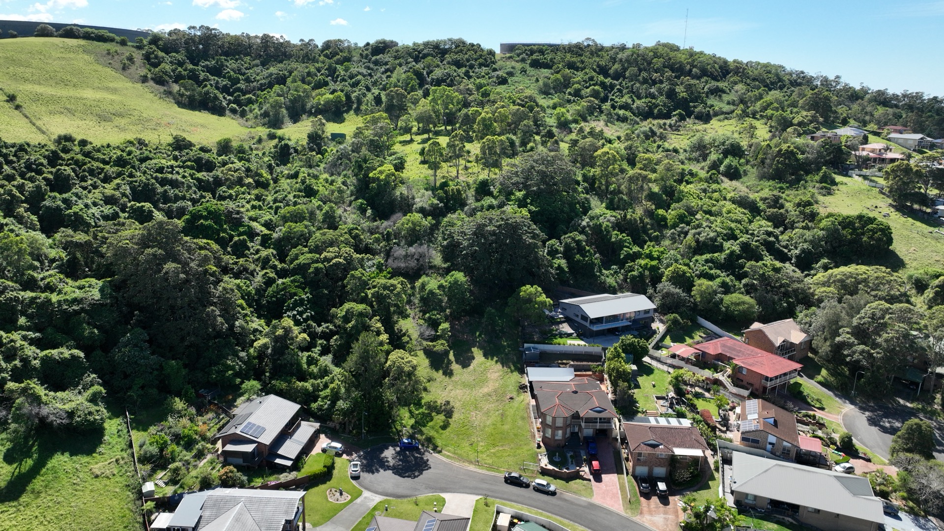 Aerial view of Emperor Court, Berkeley, showing the property and surrounding neighbourhood